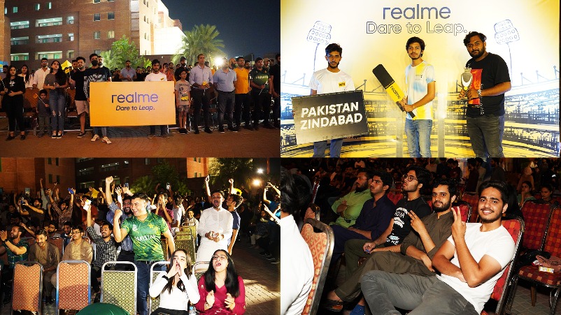 In Support of Flood Victims, realme screened the Finale of Asia Cup 2022 at UCP Lahore