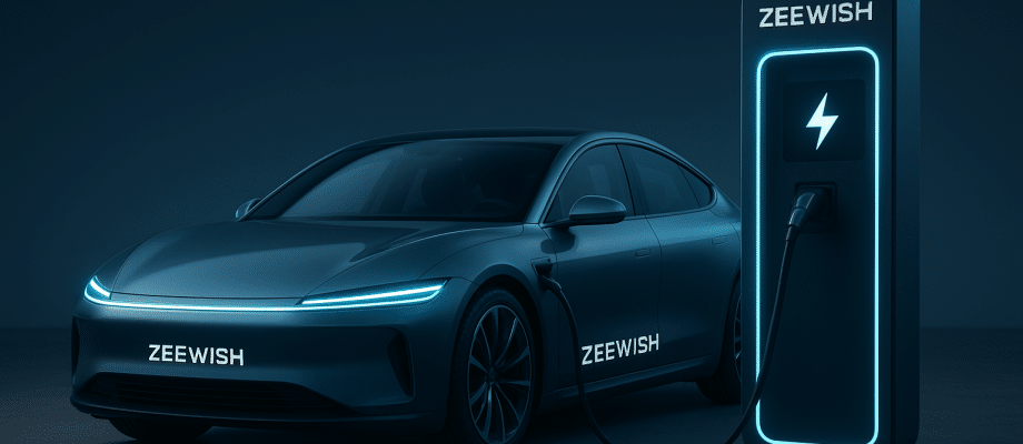 ZeeWish EV Car at Charging Booth