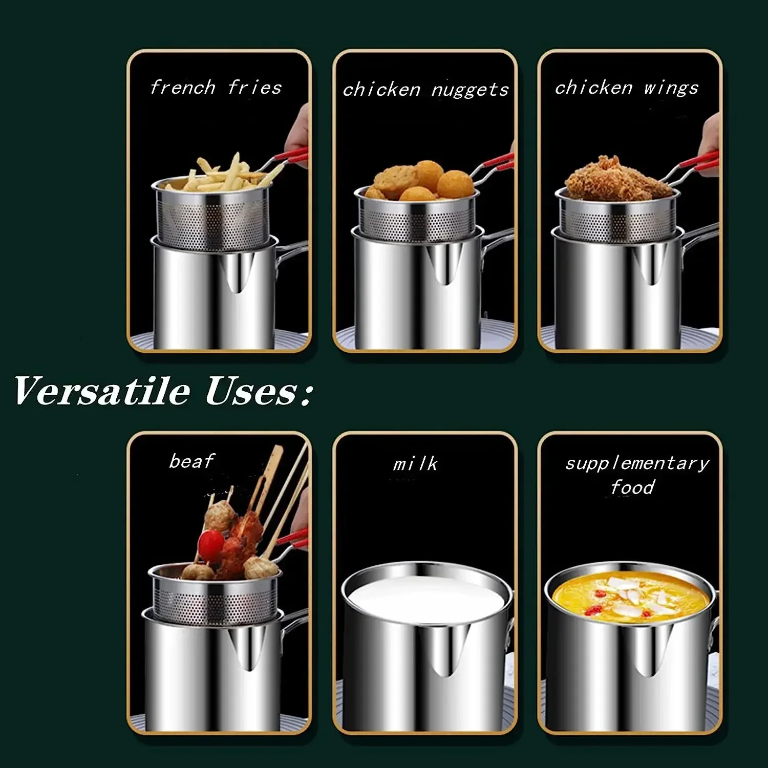 Mini Stainless Steel Deep Fryer Pot - Image 3